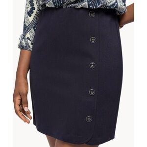 Spartina 449 Navy Button-Accent Pencil Skirt